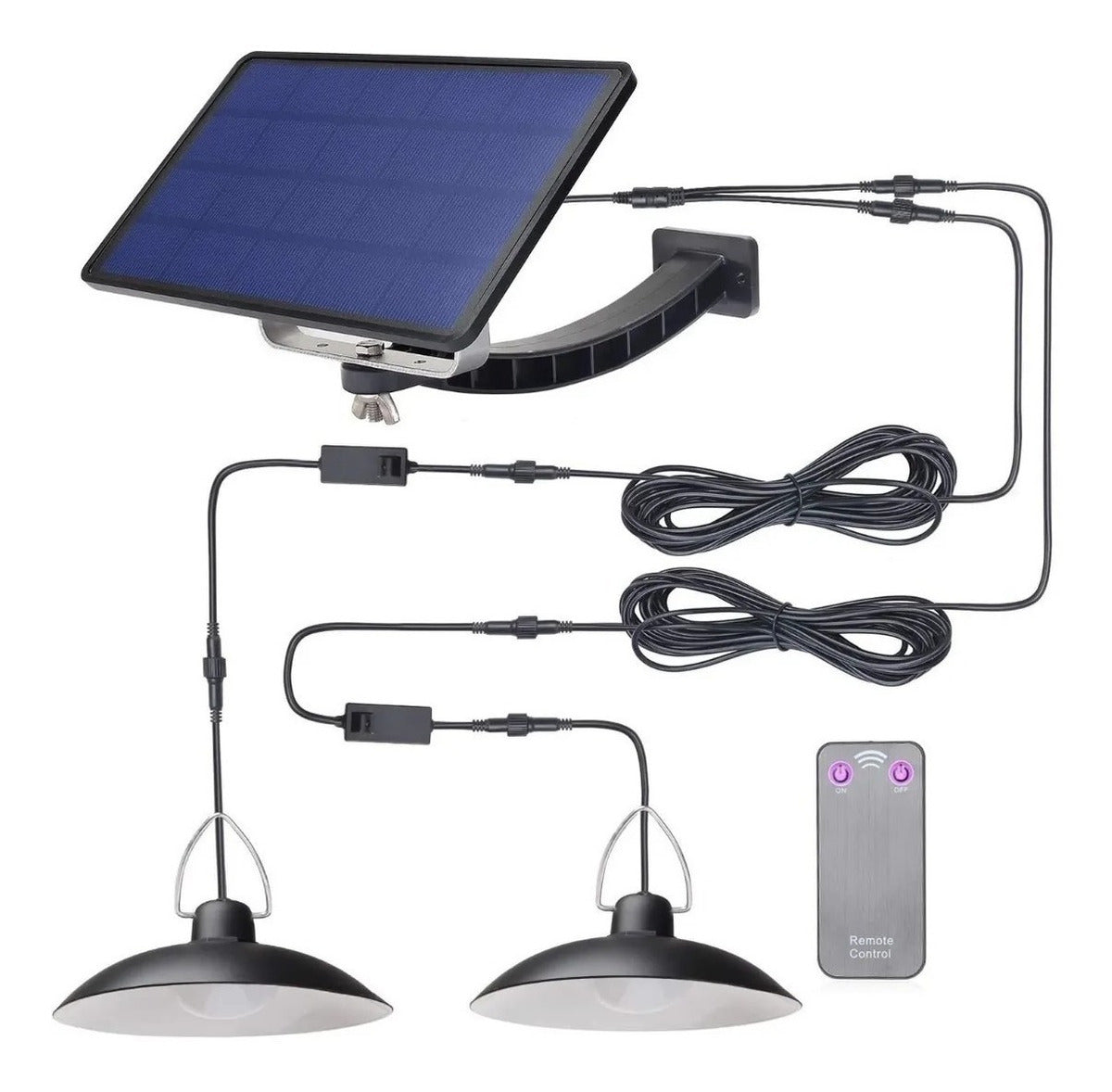 Lamparas Led Solar Colgante C/ Control Y Panel