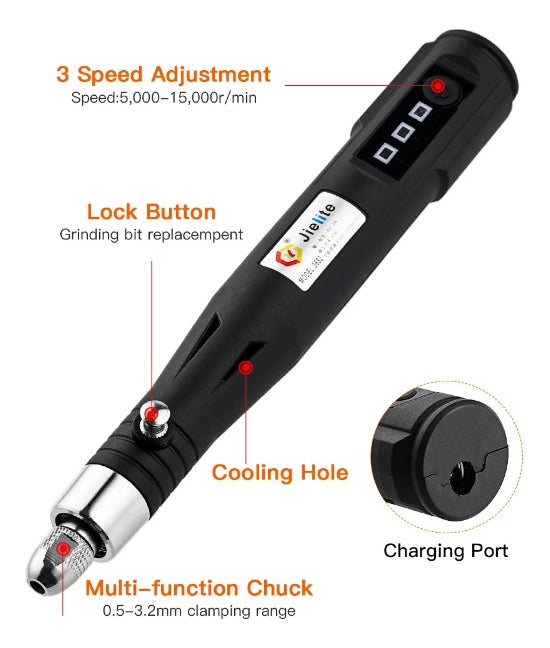Taladro Multiusos Esmerilado Y Pulido 3 Velocidades Usb