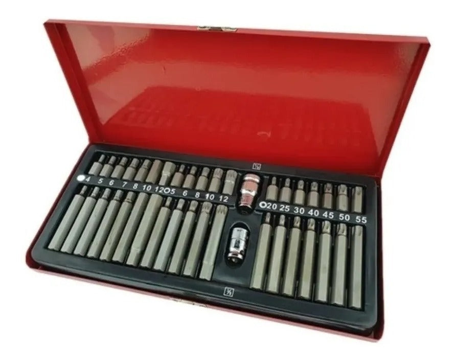Set Kit Juego Puntas Corto Largo Torx Allen Imbus 40 Piezas