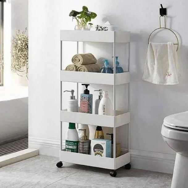 Carrito Organizador 4 Niveles Delgado Para Baño O Cocina