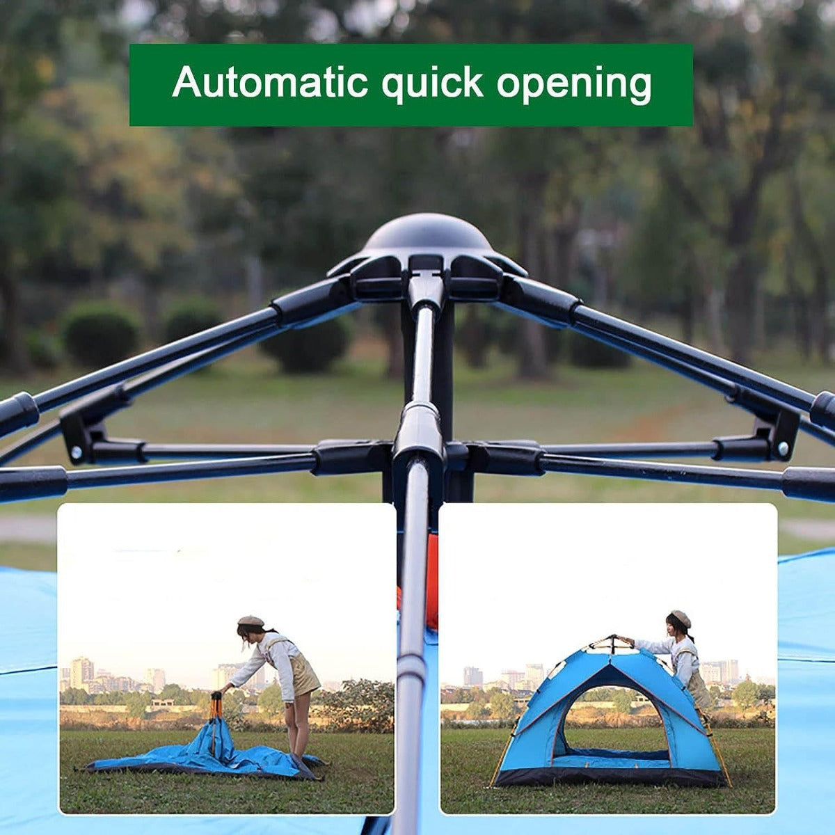 Carpa Automatica 2 Personas Impermeable Armado Facil 2x1.5mt