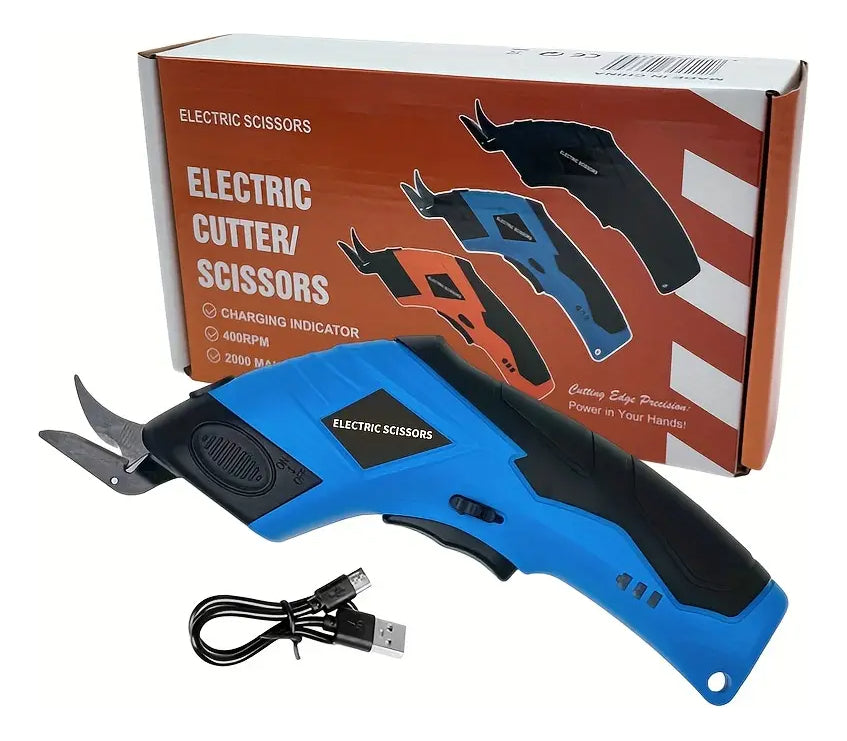Tijera Electrica Recargable Para Carton, Tela, Cuero