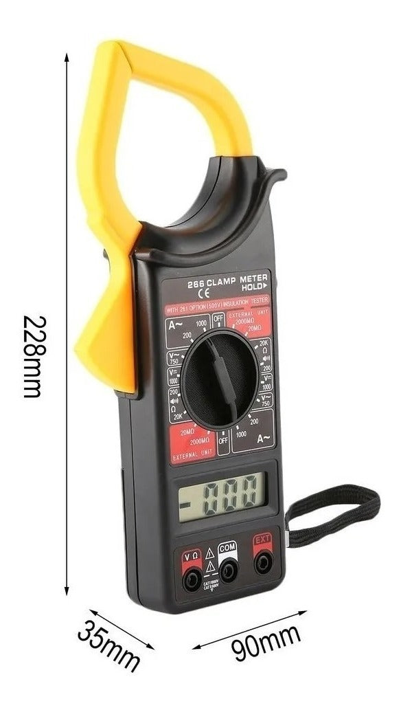 Multi Tester Amperimetro Digital Tenaza Dt-266