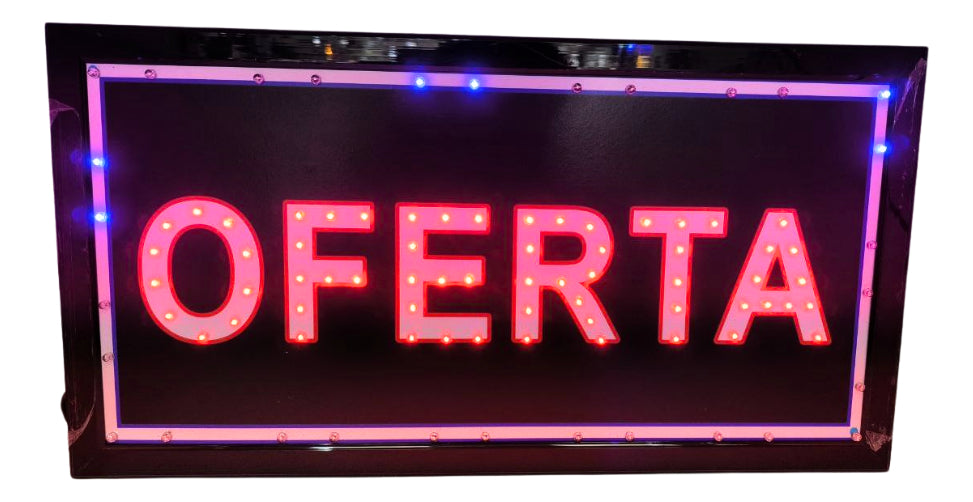 Letrero Led Luminoso Aviso Abierto