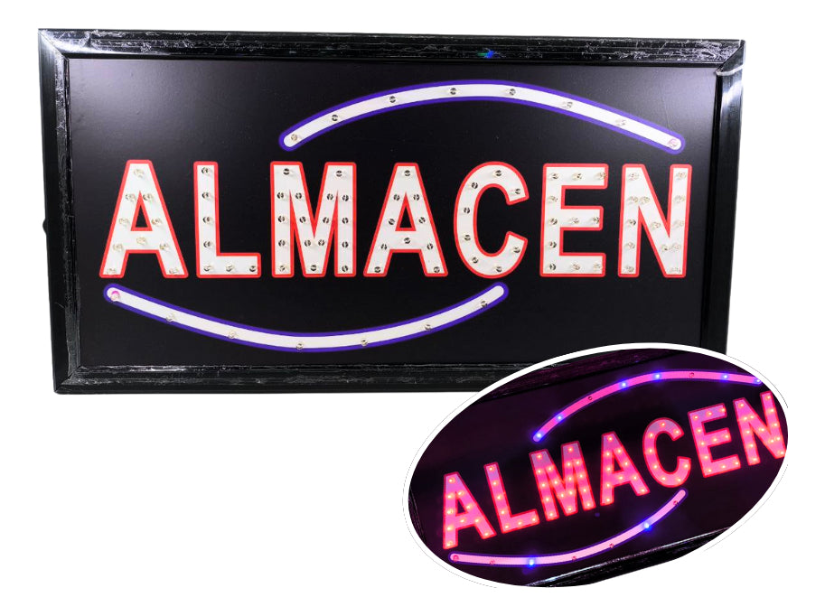 Letrero Led Luminoso Aviso Abierto