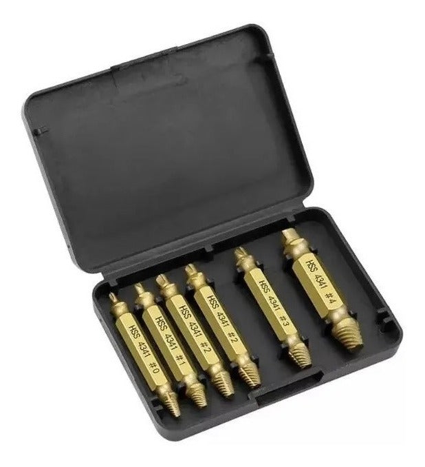 Kit 6 Extractor Remover Tornillos Pernos Rotos Rodados/j057