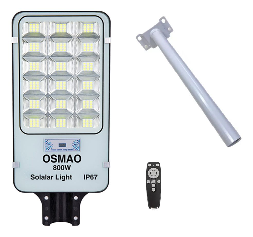 Foco Solar 800w Potente Luz Led Exterior + Soporte Blanco