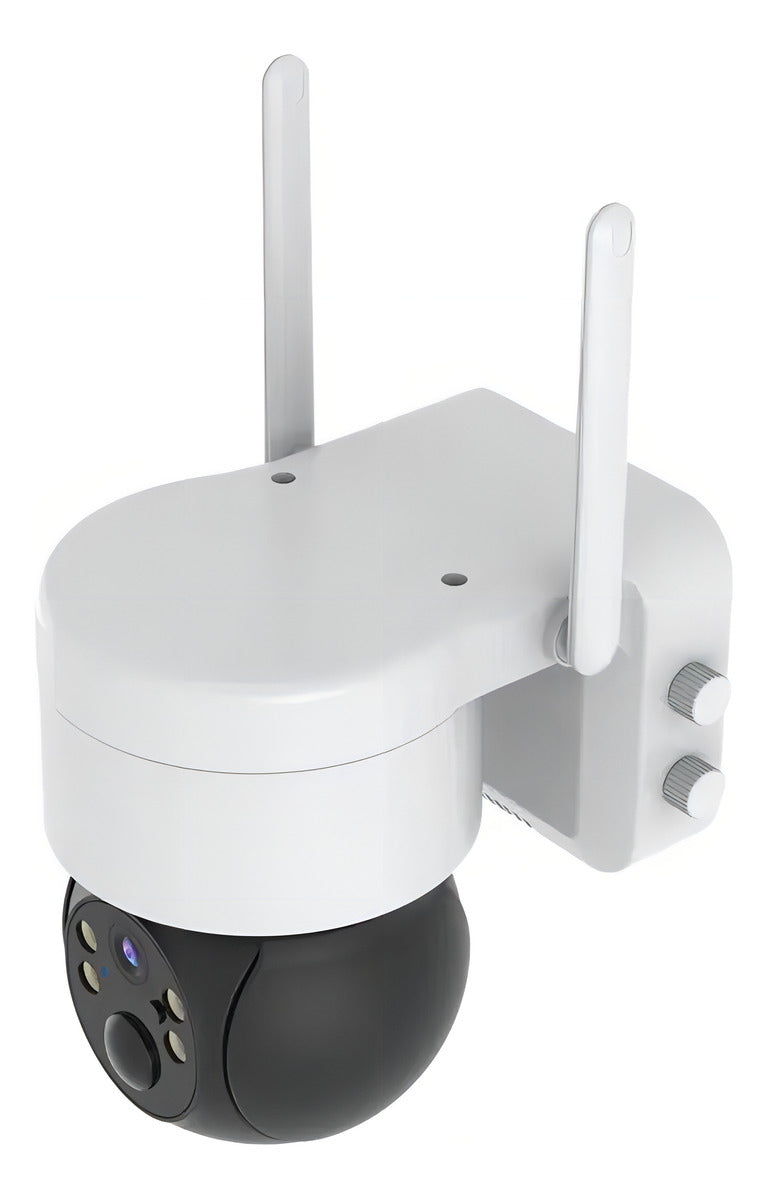 Cámara Solar Para Exteriores Ip 1080 Inalámbrica 360 Color Blanco