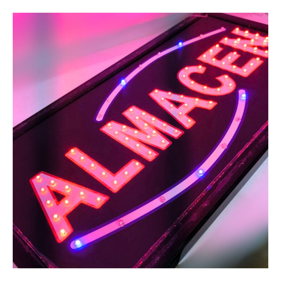 Letrero Led Luminoso Aviso Abierto