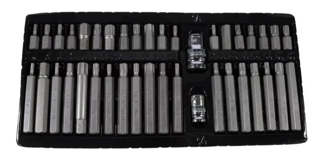 Set Kit Juego Puntas Corto Largo Torx Allen Imbus 40 Piezas