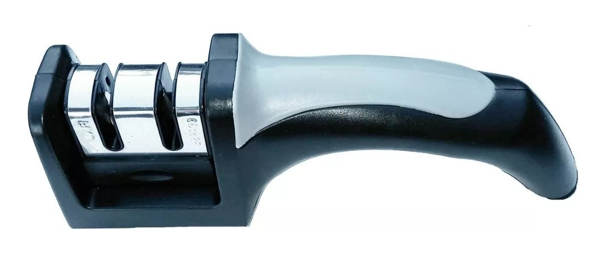 Afilador Cuchillo Tijera Cocina 2 Ranuras Acero Y Cerámica