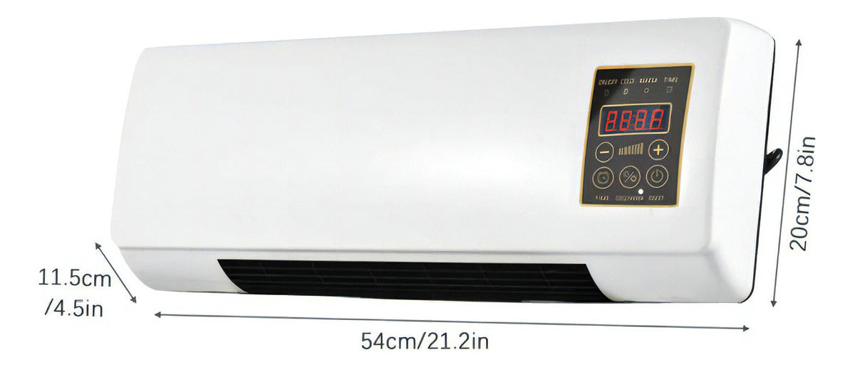 Calentador Calefactor Ventilador Eléctrico De Pared Color Bl