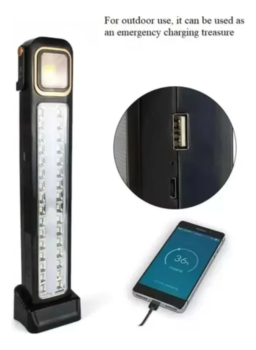 Lampara Foco Linterna Emergencia Luz Led Recargable
