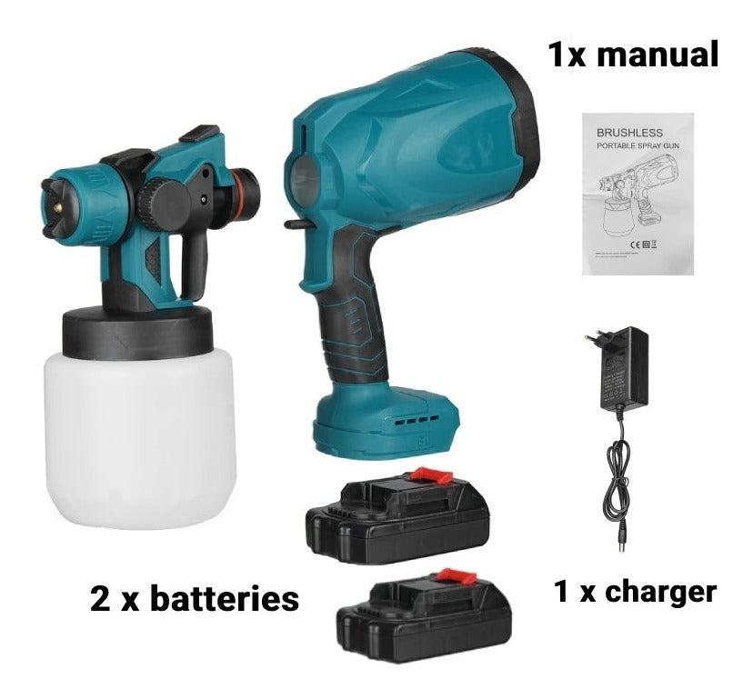 Pistola Pulverizadora De Pintura Electrica 2 Batería 21 V