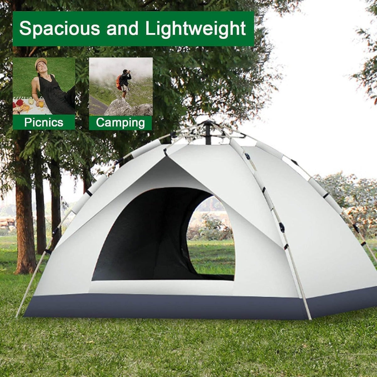 Carpa Automatica 2 Personas Impermeable Armado Facil 2x1.5mt