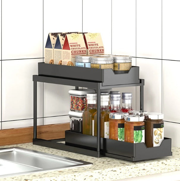 Organizador De Cocina Estante De Almacenamiento De 2 Niveles