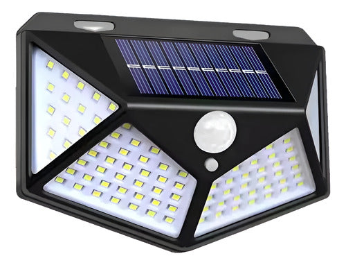 Lampara Solar Exterior 100 Led Con Sensor De Movimiento