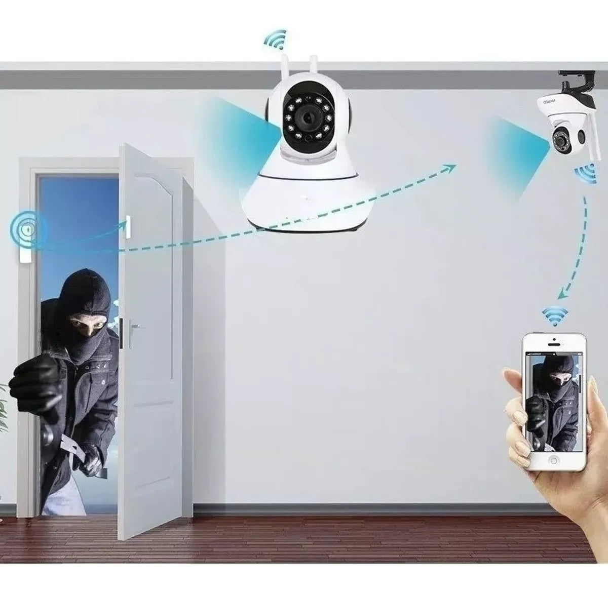 Camara Ip Wifi Seguridad Motorizada 360 Hd Vision Nocturna