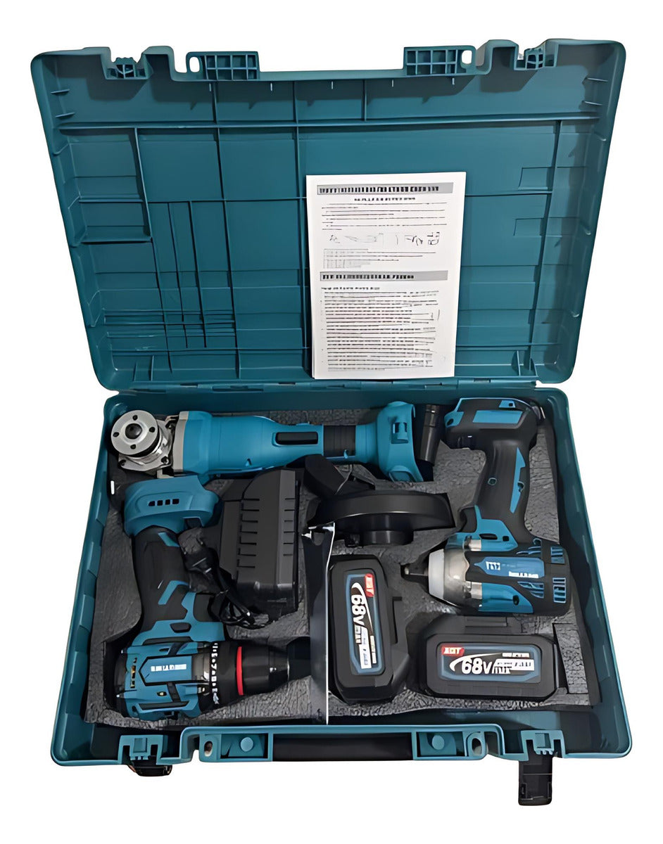 Juego De Herramientas Eléctricas Inalámbricas Kit 3 Pcs 68v