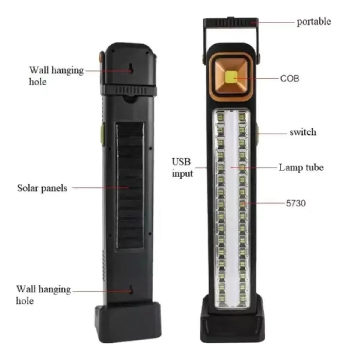 Lampara Foco Linterna Emergencia Luz Led Recargable