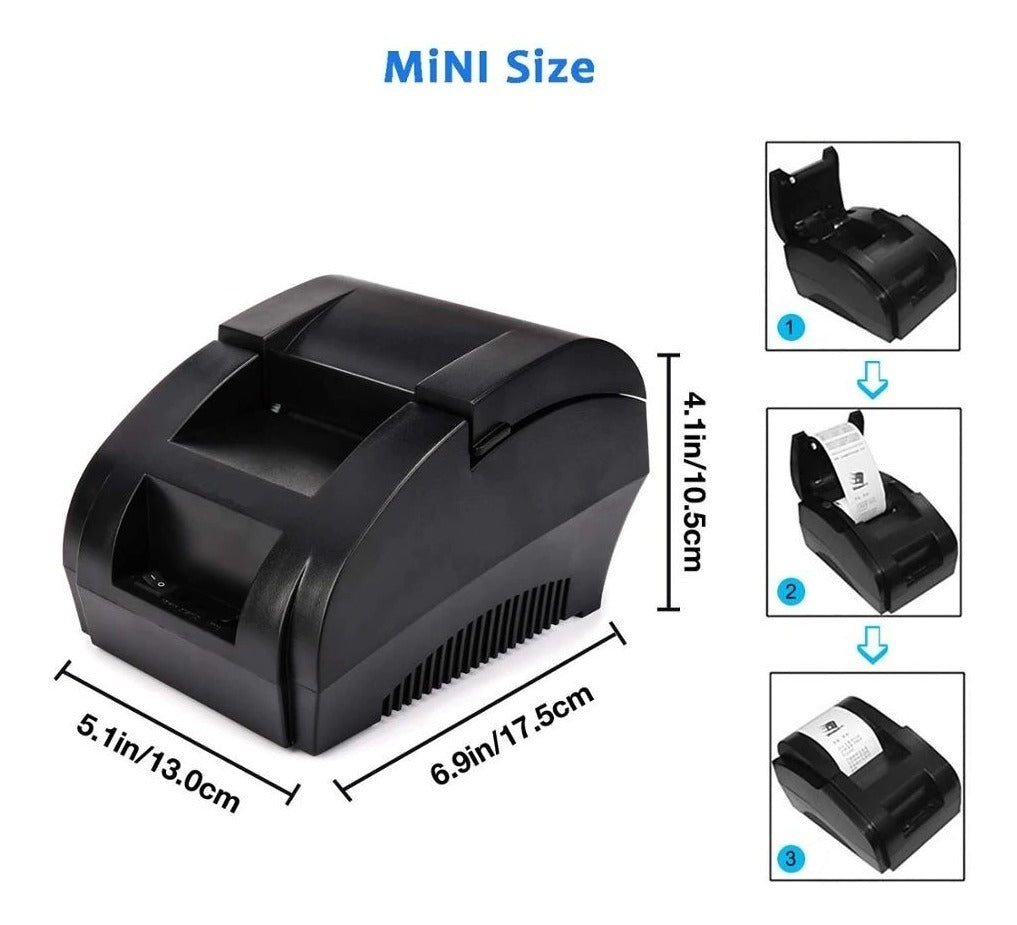 Impresora Térmica Boletas Usb Rollo 58mm Tickets Recibo