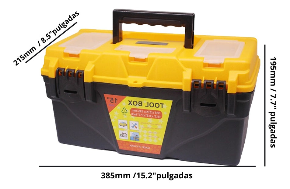 Caja De Herramientas 15 Pulgadas 38x21x19cm