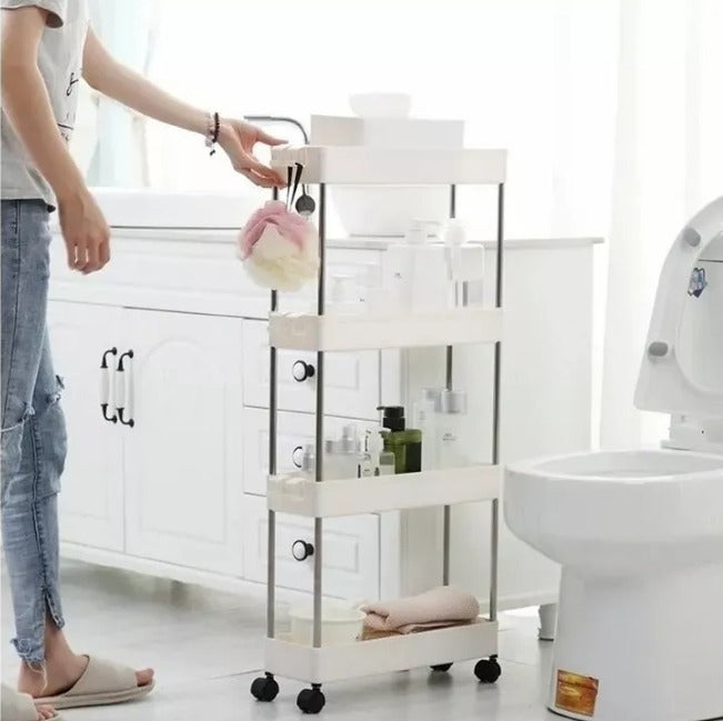 Carrito Organizador 4 Niveles Delgado Para Baño O Cocina