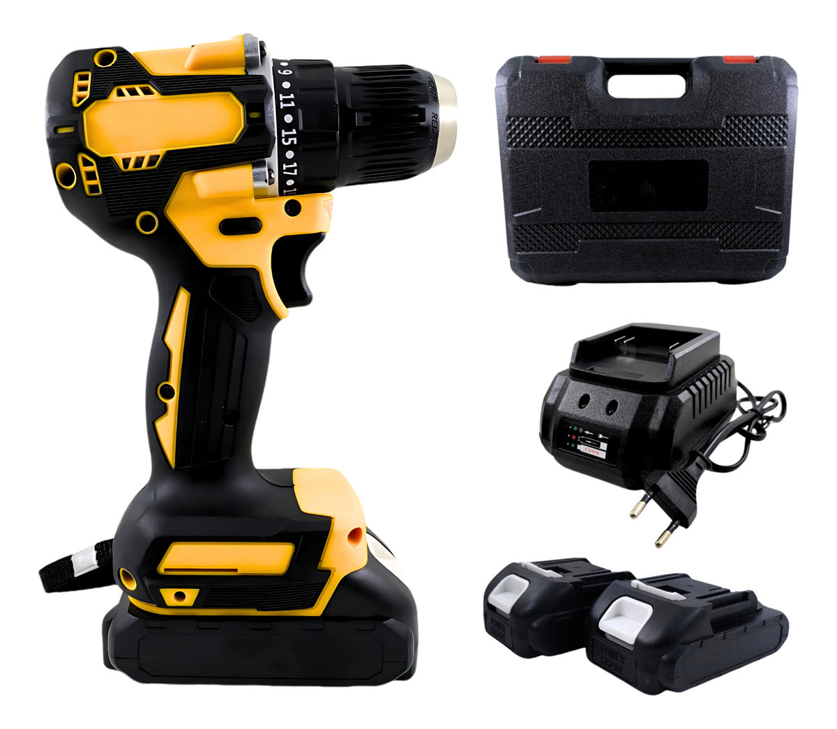 Taladro Atornillador Inalámbrico 2 Baterias Accesorios