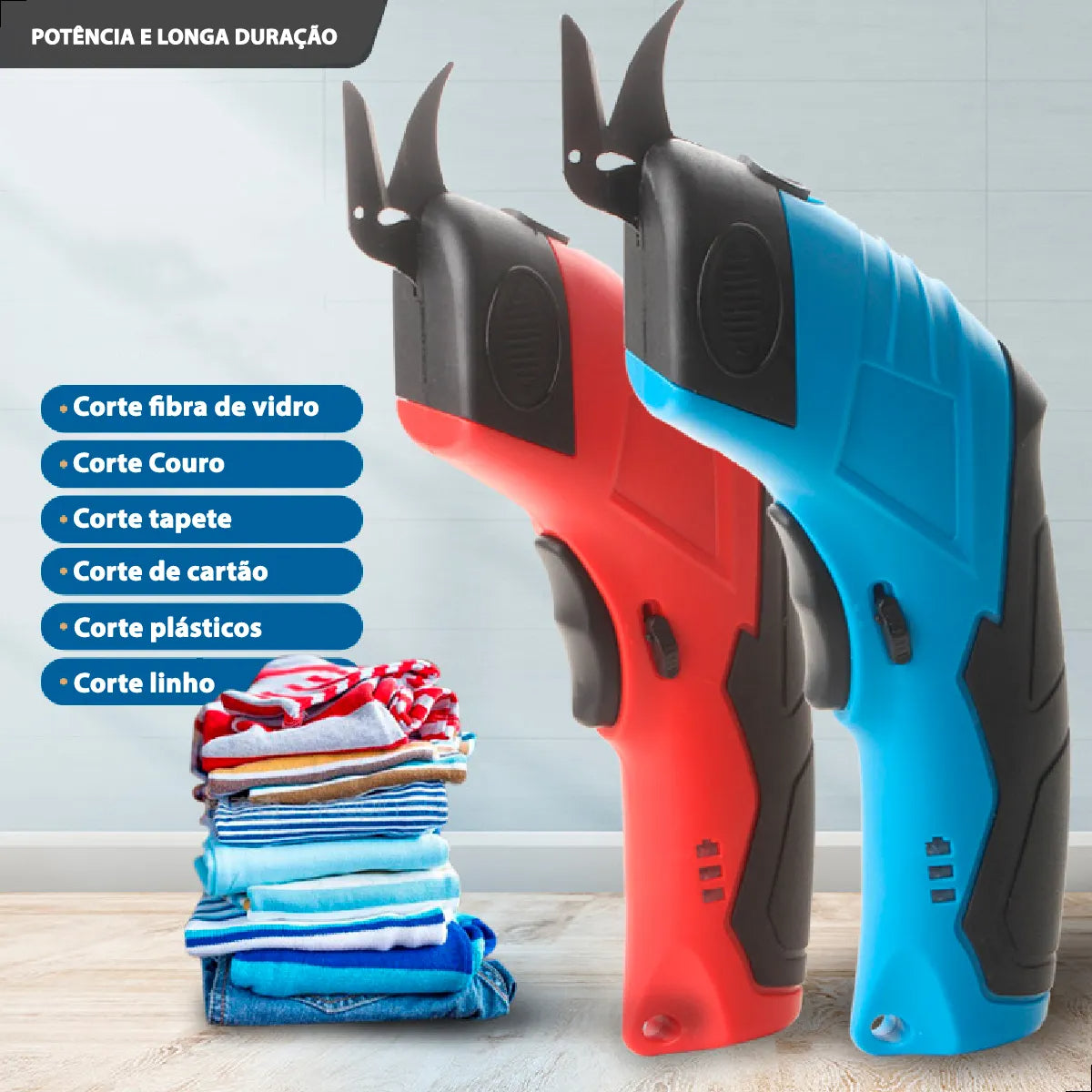 Tijera Electrica Recargable Para Carton, Tela, Cuero