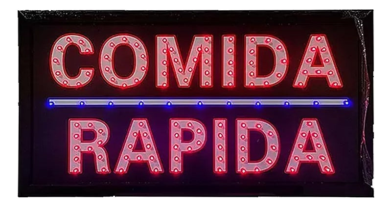 Letrero Led Luminoso Aviso Abierto