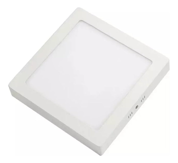 Foco Led Panel Plafon Sobrepuesto Cuadrado 12w Luz Calida