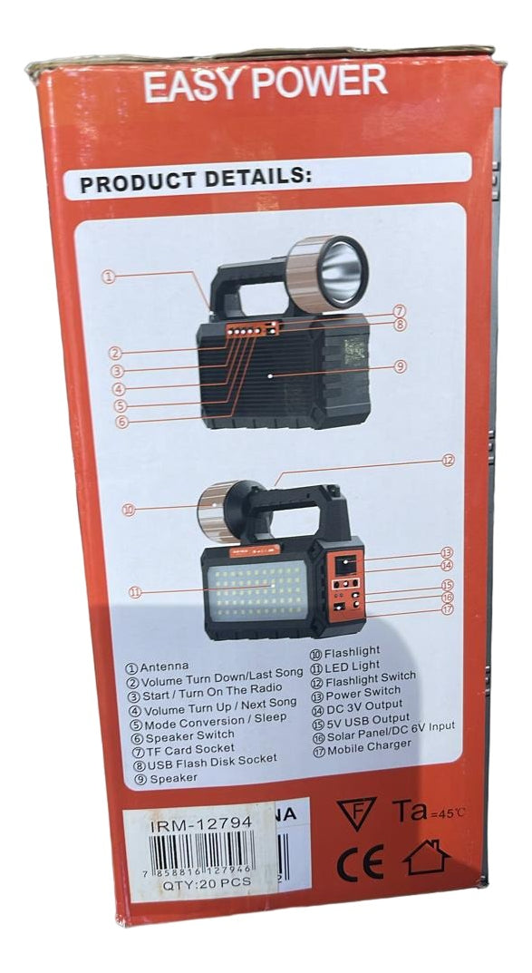 Kit De Energía Solar Multiusos Ampolletas Linterna