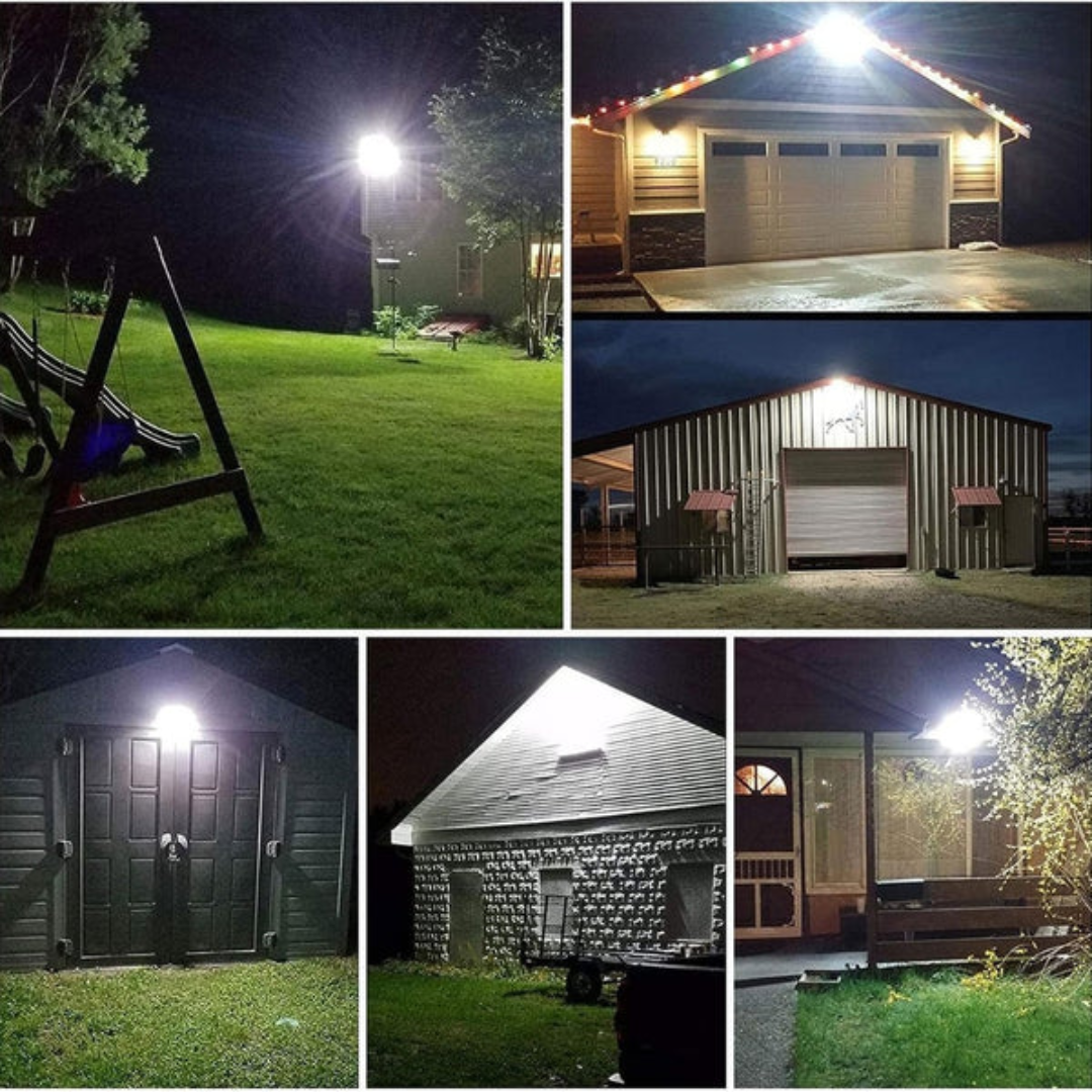 Foco Solar 800w De Exterior + Panel Solar Y Control Remoto