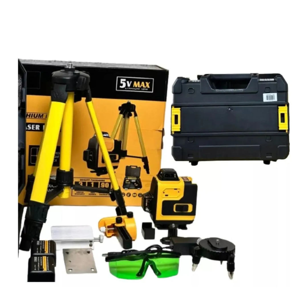 Nivel Laser Profesional 16 Lineas Tripode Con 2 Baterias