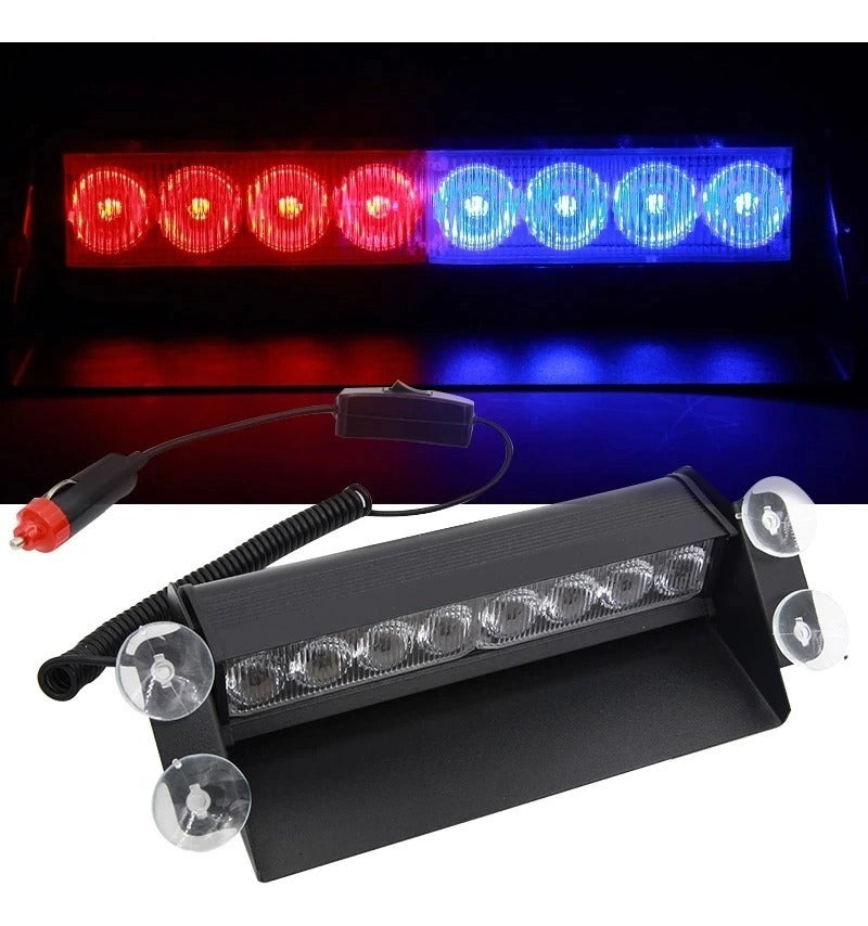 Baliza  Parabrisas Autos Led Roja/azul 12v Potente / Q120