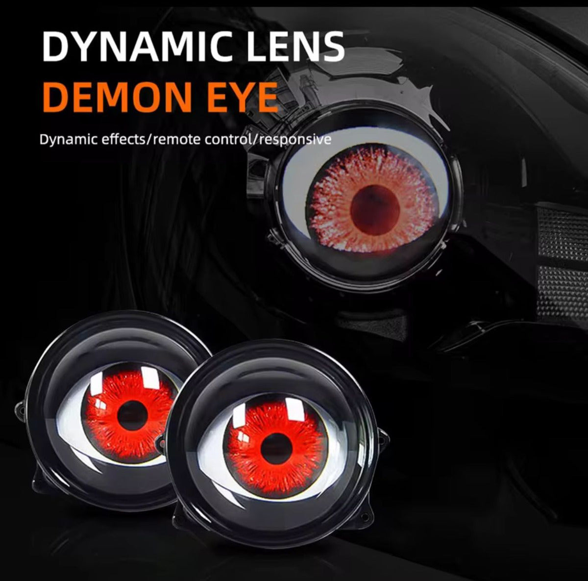 Faros Para Auto Ojos Diabolicos Focos Para Auto Con Control Negro