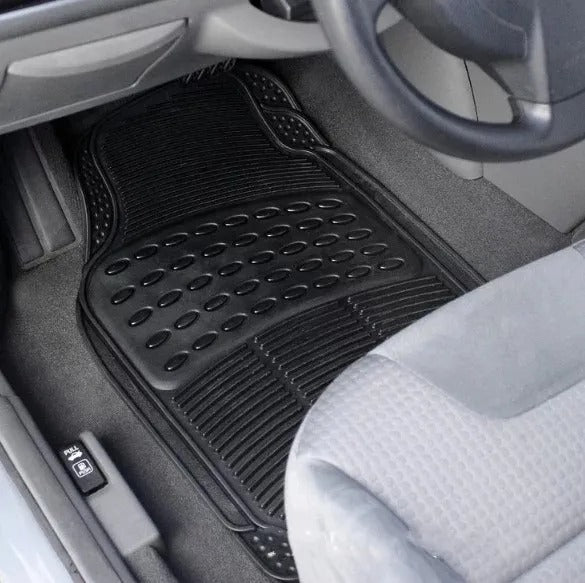 Alfombra Piso De Goma Auto Universal 3 Piezas Camello