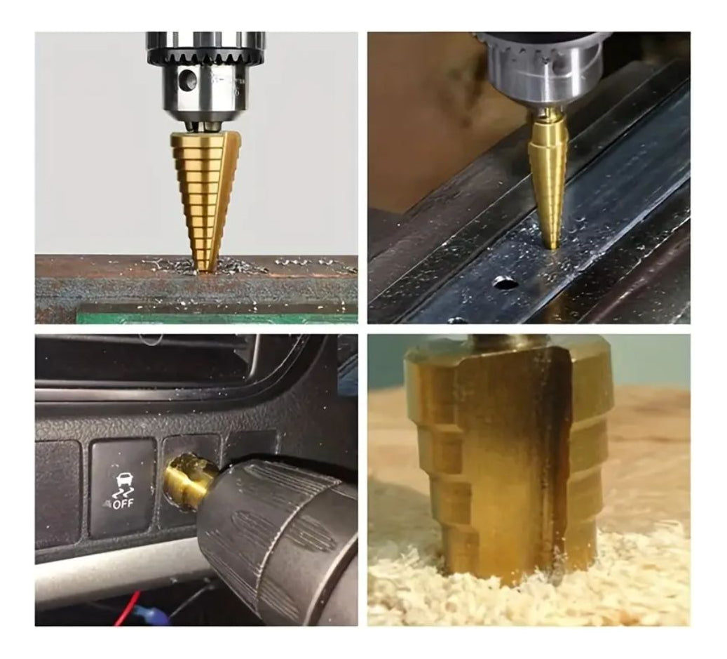 Set Brocas Escalonadas Taladro 4 A 32 Mm + Estuche