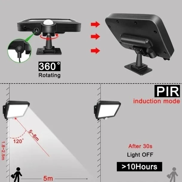 Lámpara Led Solar Con Sensor De Movimiento/t-029
