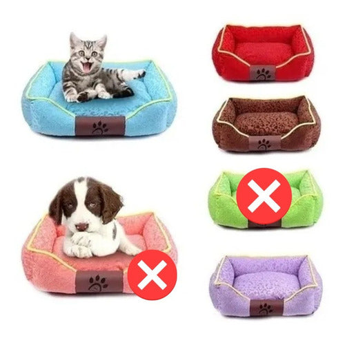 Cama Mascota Ultrasuave Gato Perro 56x46 Cm Colchon /g003