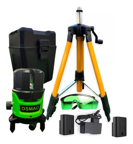 Nivel Laser 5 Líneas Verde Profesional / Trípod Dos Baterias