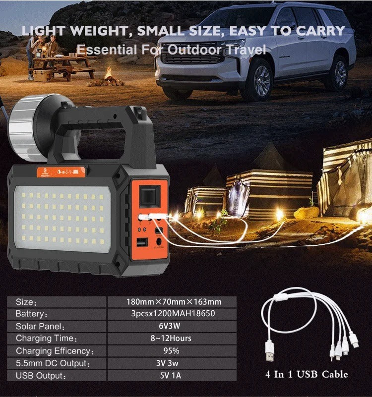 Kit De Energía Solar Multiusos Ampolletas Linterna