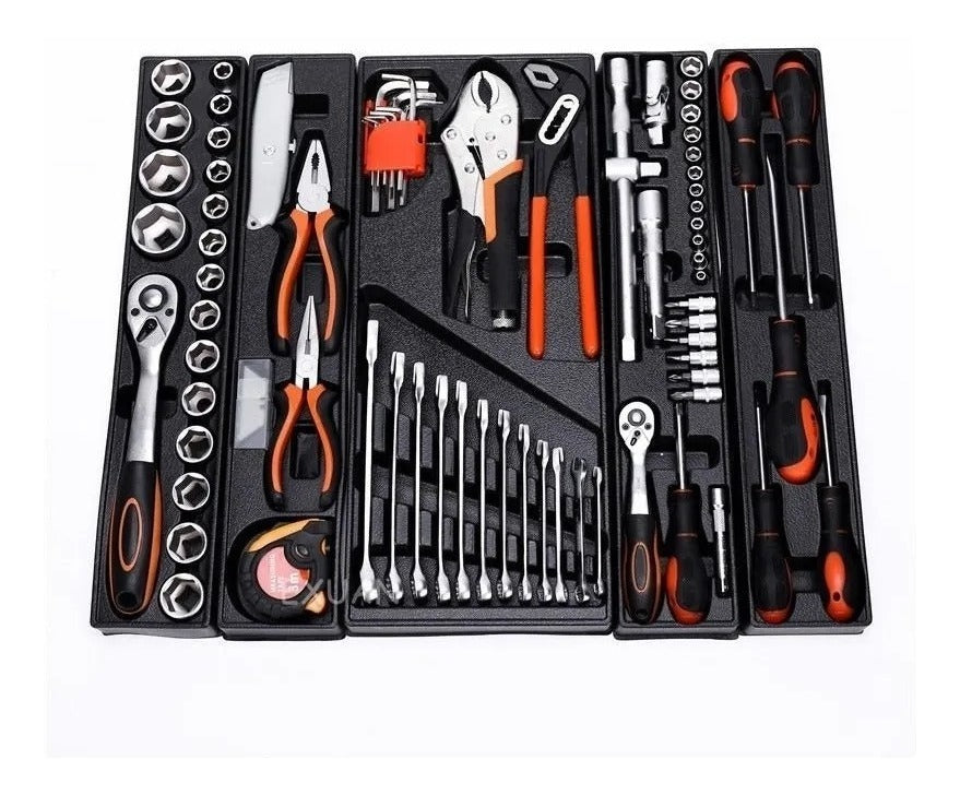 Caja De Herramientas Set 85 Pieza Plegable 5 Niveles Metal