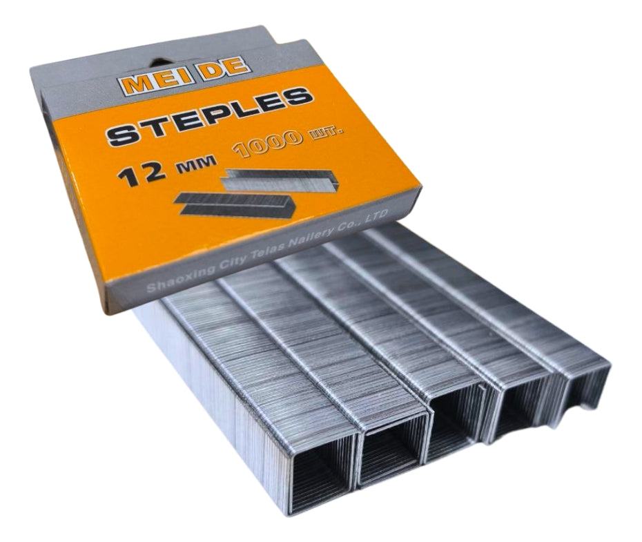 1000 Unidades Grapas Corchetes 12x1.2mm Caja