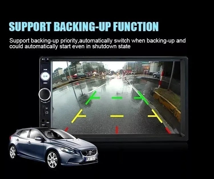 Radio Auto 2 Din Mirrorlink+camara Retroceso+comando Volante