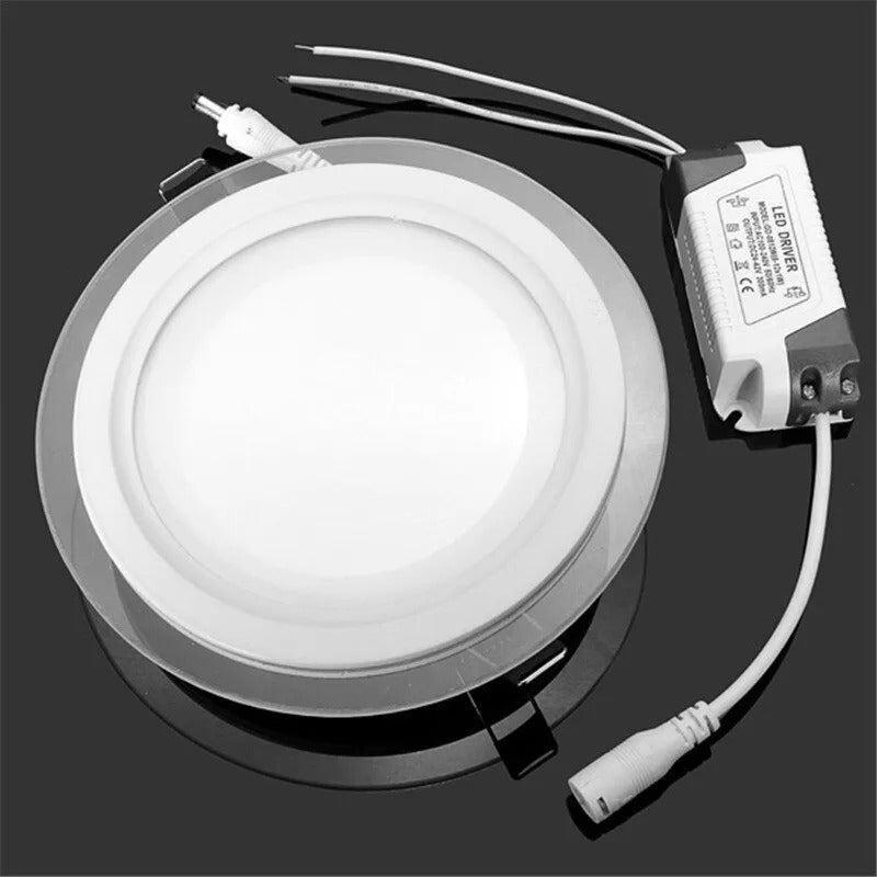 Foco Led Panel Cristal 6w Embutido Plafón Luz Frío