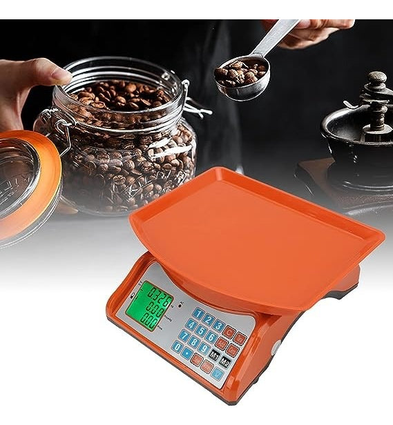 Bascula Pesa Balanza Digital 40kg Recargable Comercial Color