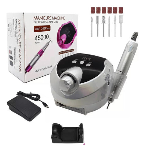 Torno Uña Manicure 45000rpm Para Acrílica Y Gel