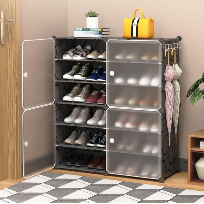 Zapatero Organizador De Zapatos 2 Pisos Estrecho 8 Pares