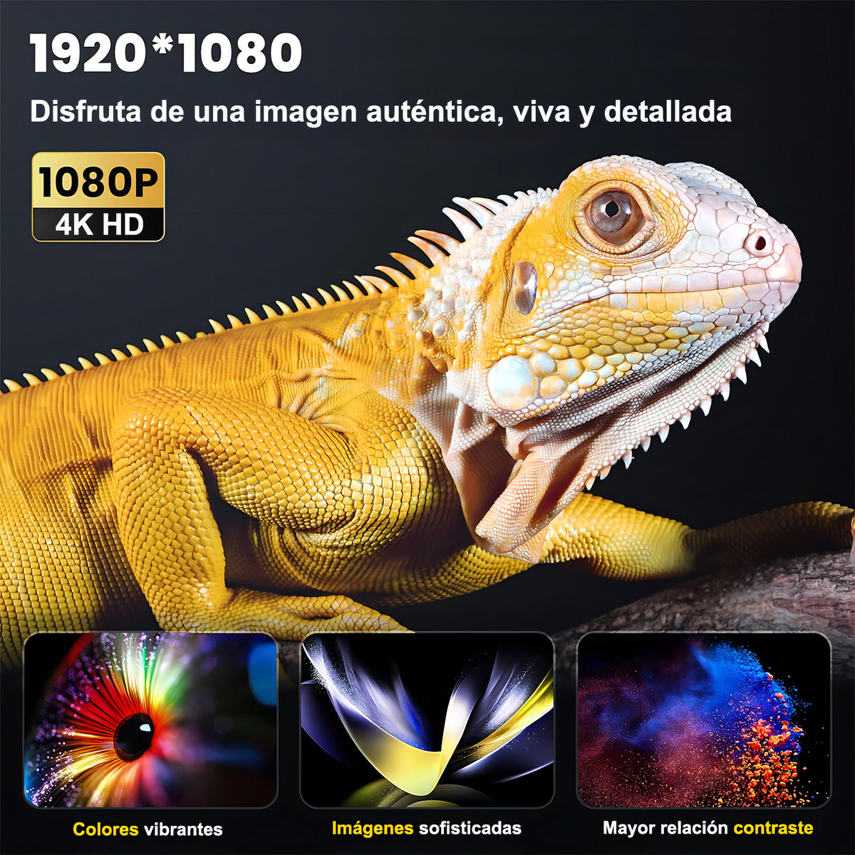 Proyector Mini Portatil Android Smart Tv 4k Hd Led 1080p